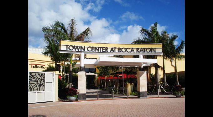 Walking Boca Raton, Florida Town Center Shopping Mall 